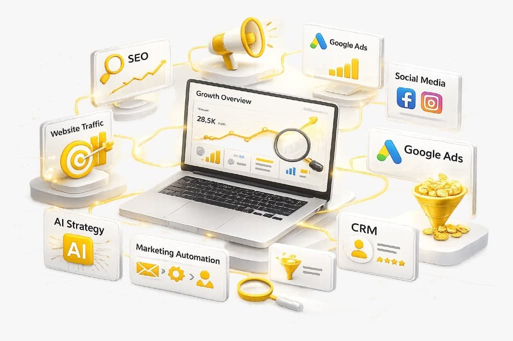 Digital marketing growth systems — SEO, Google Ads, analytics and lead generation